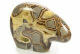 Calcite-Filled Polished Septarian Bear - Utah #335287-1